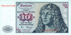 GERMANIA RFG ? bancnota ? 10 Deutsche Mark ? 1980 ? P-31d ? UNC ? necirculata foto