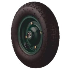 Roata cu camera pentru roaba, verde, 350 mm x 7&quot;