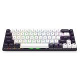 Tastatura gaming mecanica Redragon Irelia neagra cu alb iluminare RGB switch-uri magnetice roz