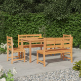 VidaXL Set de sufragerie de grădină, lemn masiv de tec, 5 piese