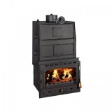 Focar de semineu tip centrala, Prity CW35, 12,7 kg/h, 660 x 570 x 1150