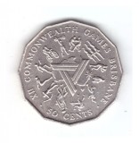 Moneda Australia 50 cents/centi 1982, Jocurile Commonwealth Brisbane, stare buna
