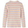 Tricou de copii cu m&acirc;neci lungi, ecru, 104, vidaXL