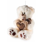 Figurina Ursulet textl alb maro cm 18 x 15 x 35 H