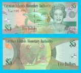 Insulele Cayman 5 Dollars 2010 &#039;Papagali&#039; UNC serie: D/I 001720 p#39