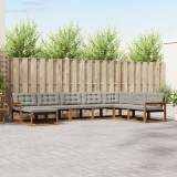 vidaXL Set de canapele de exterior 8 pcs Gri natural și deschis 3369738