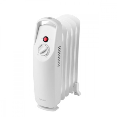 Mini-Radiator cu ulei Selecline, 500W, alb, termostat reglabil, incaperi mici foto