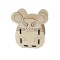 Suport lemn pentru instrumente de scris, 1 compartiment, model soricel, 10x6x10 cm