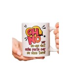 Cana alba personalizata &rdquo;Oh No!&rdquo;, INOVATIX&reg;. 330ml