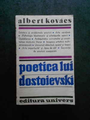 ALBERT KOVACS - POETICA LUI DOSTOIEVSKI (1987) foto