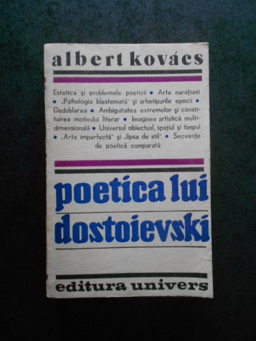 ALBERT KOVACS - POETICA LUI DOSTOIEVSKI (1987)
