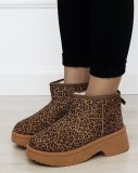 Ghete imblanite cu talpa groasa si imprimeu leopard LT33-49 113