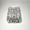 Aplică Kinkeldey Art Deco PostModern Cristal Crom Vintage, 18cm, Germania, Mid Century, 2xE14