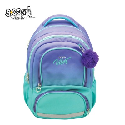 Ghiozdan ergonomic, compartiment laptop, GOOD VIBES, 42x31x16 cm &amp;ndash; S-COOL foto
