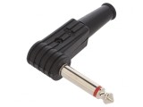 Mufă Jack 6,3mm Mono 90&deg; pe Cablu