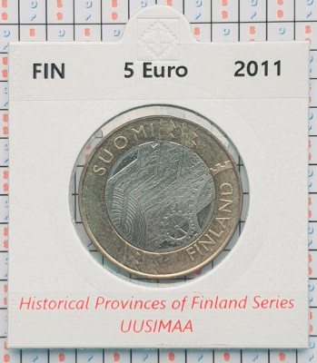 Finlanda 5 euro 2011 - Uusimaa - km 160 - D27901 foto