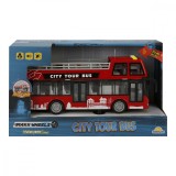 Cumpara ieftin Autobuz cu lumini si sunete, City Tour, Maxx Wheels, 1:16, Rosu