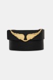 ZADIG&amp;VOLTAIRE curea de piele femei, culoarea negru, LWBT01317
