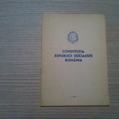 CONSTITUTIA REPUBLICII SOCIALISTE ROMANIA - 1976, 31 p.