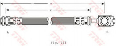 Conducta / cablu frana VW NEW BEETLE (9C1, 1C1) (1998 - 2010) TRW PHD349 foto