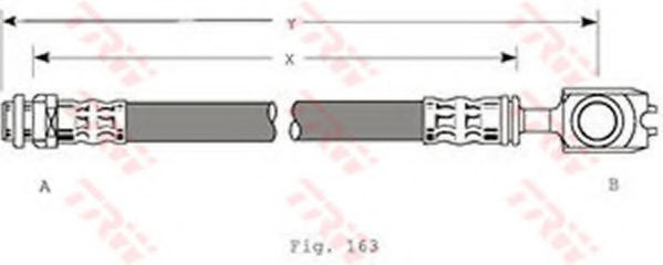 Conducta / cablu frana VW NEW BEETLE (9C1, 1C1) (1998 - 2010) TRW PHD349