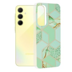 Husa Samsung Galaxy A35 5G Techsuit Marble, Green Hex foto