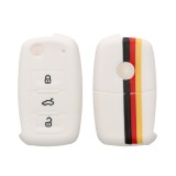 Husa Cheie Auto pentru VW / Skoda / Seat - 3 Butoane, Silicon, Multicolor, 41729.19, Kwmobile