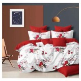 Cumpara ieftin Lenjerie pat dublu,bumbac finet,6 piese,cearceaf cu elastic 180x200cm, cearceaf pilota 200x230cm, 2 fete de perna 50x70, 2 fete de perna 70x70-A1114