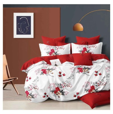 Lenjerie pat dublu,bumbac finet,6 piese,cearceaf cu elastic 180x200cm, cearceaf pilota 200x230cm, 2 fete de perna 50x70, 2 fete de perna 70x70-A1114 foto