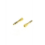 3.5mm la 6.35mm adaptor jack stereo (de la feminin la masculin) placat cu aur - 2 bucăți