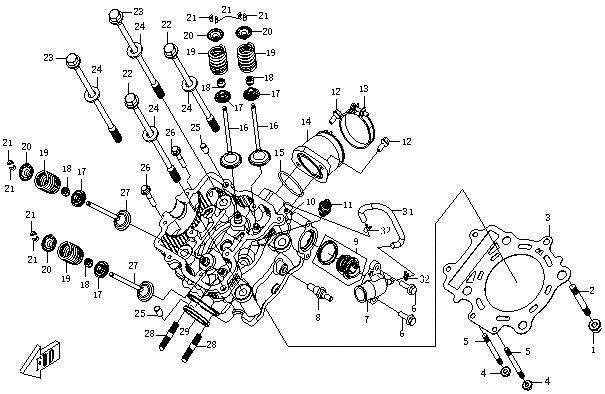 23. Prezon cilindru CF Moto 500