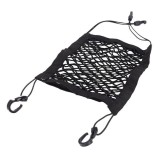 Organizator auto din plasa elastica tip buzunar 2 in 1, depozitare si siguranta, prindere tip clema pentru montare intre scaune, 24.5 cm x 29 cm, negr