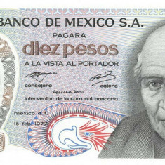 !!! MEXIC - 10 PESOS 1977 - P 63 i 1 - UNC / SERIA EN