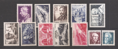 Franta 1948 - 11 serii, MNH foto