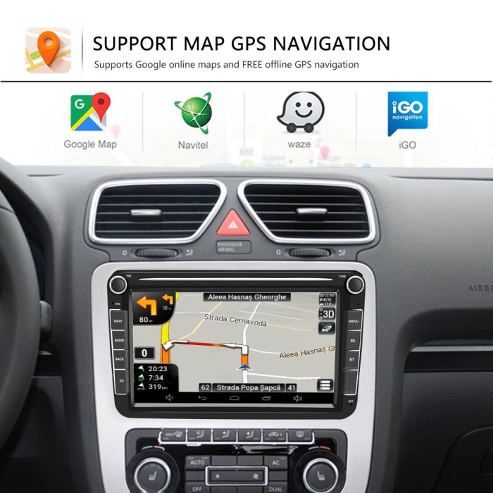 Navigatie GPS Dedicata 8&quot;HD cu Android VW Passat B6/7 Golf 5/6 Tiguan Polo Jetta