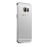 Husa Samsung Galaxy S7 Edge Oglinda Argintie, Bumper TPU, Protectie 360 Grade