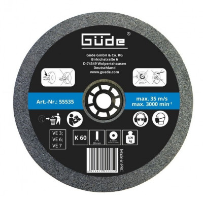 Disc abraziv pentru polizor de banc Gude 55535, O150x20x32 mm, granulatie K60 foto