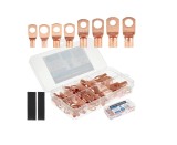 Set conectori de cupru pentru instalatii auto, 140 bucati, Geko G03621