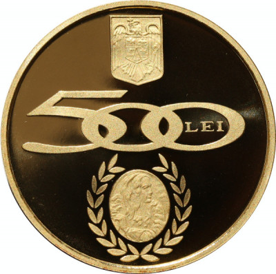 Moneda AUR - BNR 500 lei, N. Balcescu, 31.104 grame (24 carate), DOAR 500 ex foto