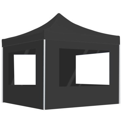 Cort de petrecere pliabil cu pereți, antracit, 3x3 m, aluminiu foto