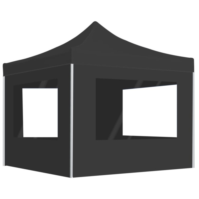 Cort de petrecere pliabil cu pereți, antracit, 3x3 m, aluminiu