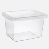 Cutie de depozitare din plastic transparent, cu capac, 9L, CMCLASS