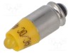 Lampă LED galbenă 12V EAO, 1 diodă, 280mcd, 16mm