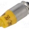 Lampă LED galbenă 12V EAO, 1 diodă, 280mcd, 16mm