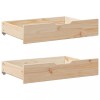 Sertare Pat cu Roti Lemn Masiv Pin 80x55x16cm 2 Buc Gossi Depozitare Sub Pat Lenjerie Haine Jucarii