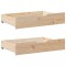 Gossi sertare de pat cu roti, 2 buc., 80x55x16 cm, lemn masiv de pin