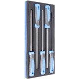 Unior 964/26SSOS - Set pile mixte 200 mm dantura fina 5 bucati maner