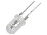 LED 5mm roșie 12000-14400mcd 90&deg; convex cu parte frontală, Optosupply