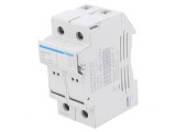 Separator cu Fuzibil 8x32mm pentru Șină DIN 25A 400V 2 Poli