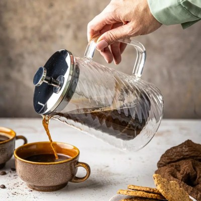 Aparat de cafea, ceai, infuzor cu piston, sticla, 0,35 L, Klausberg foto